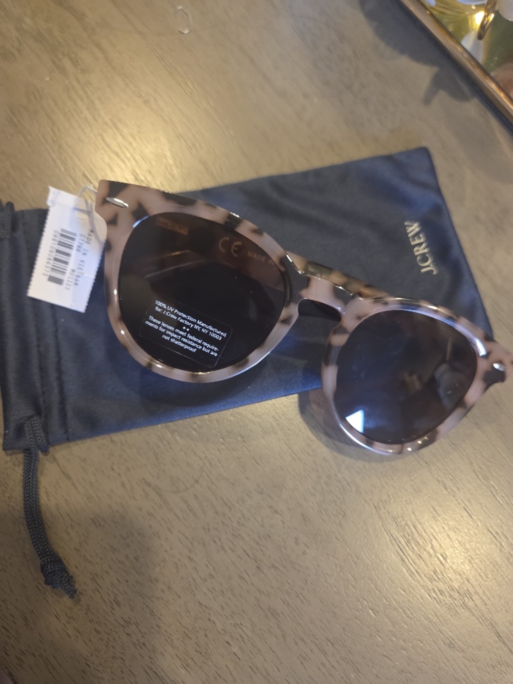 J.Crew Round frame Sunglasses-Blonde Tort-NWT